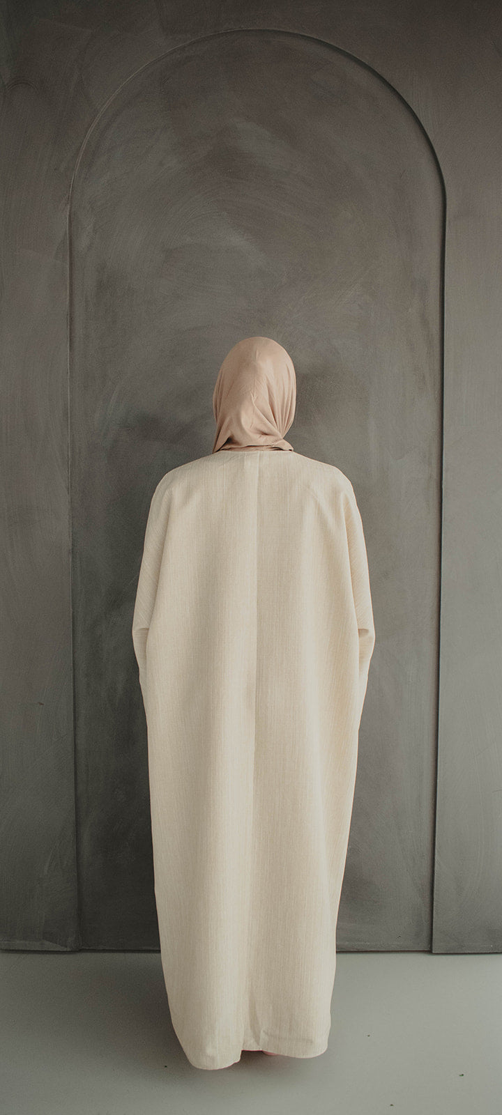 Sand linen look abaya
