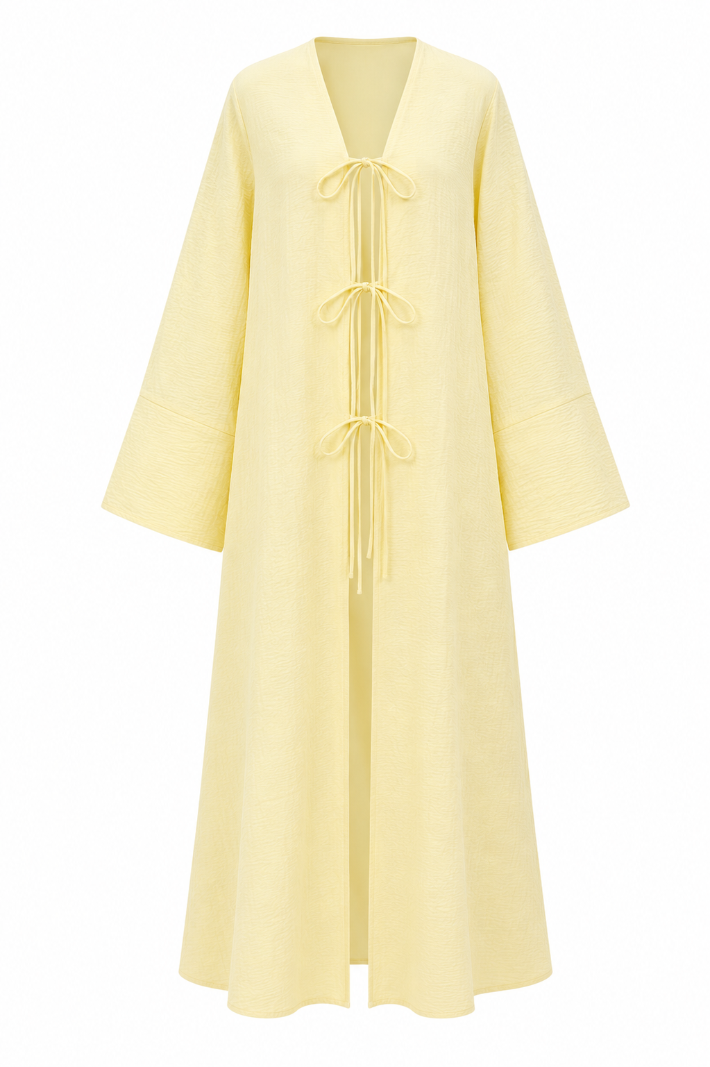 Butter Yellow Abaya met striksluiting