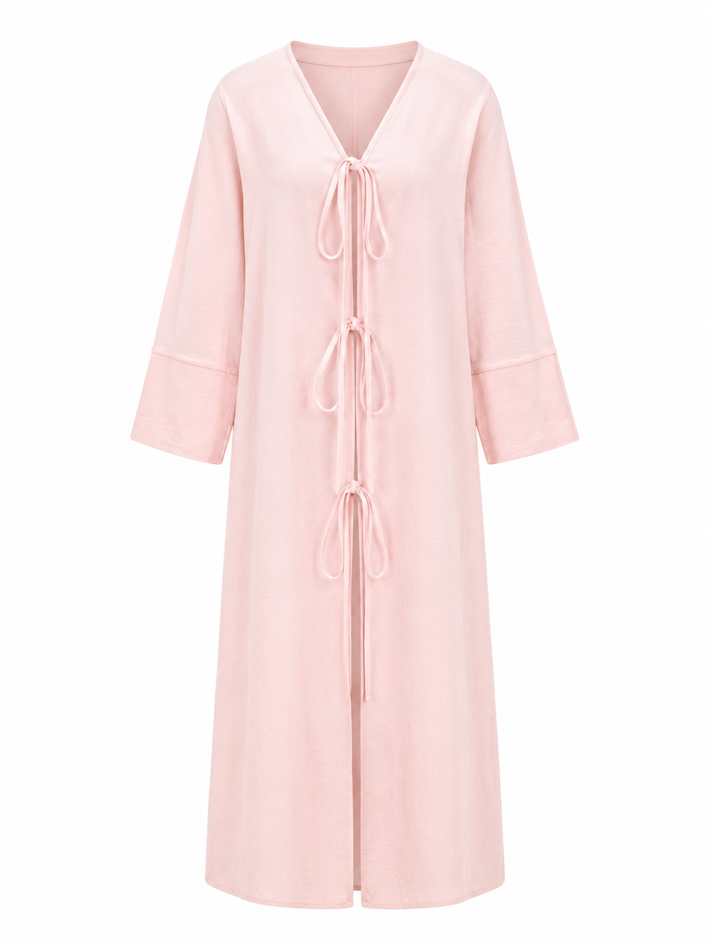 Nana Pastel Pink Abaya met striksluiting