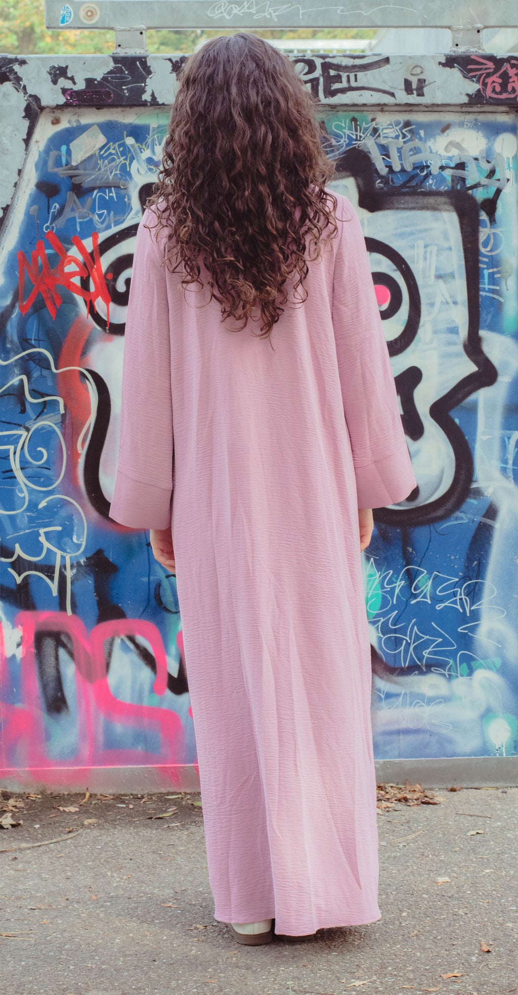 Nana Teen Abaya met Striksluiting Dusty Mauve