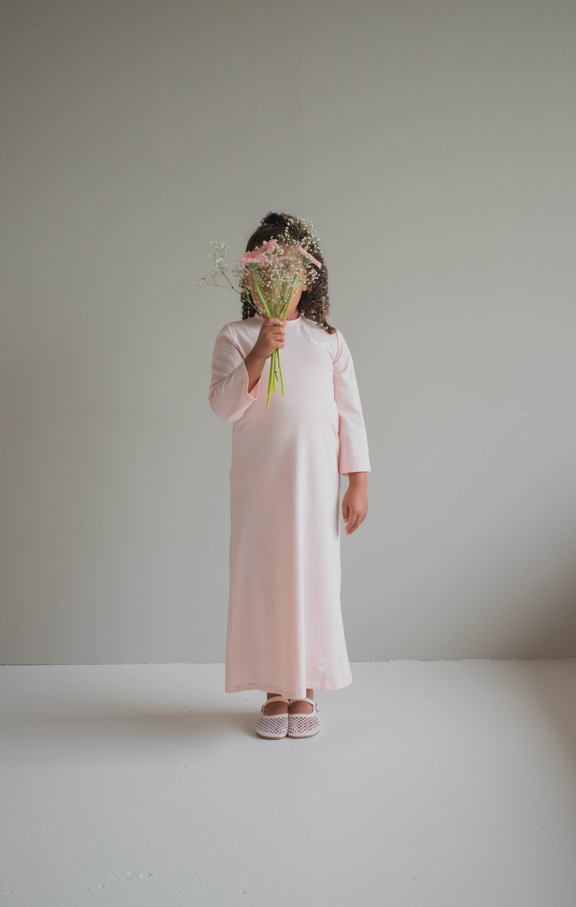 NaNa Comfy Kids Dress- Pastel Pink