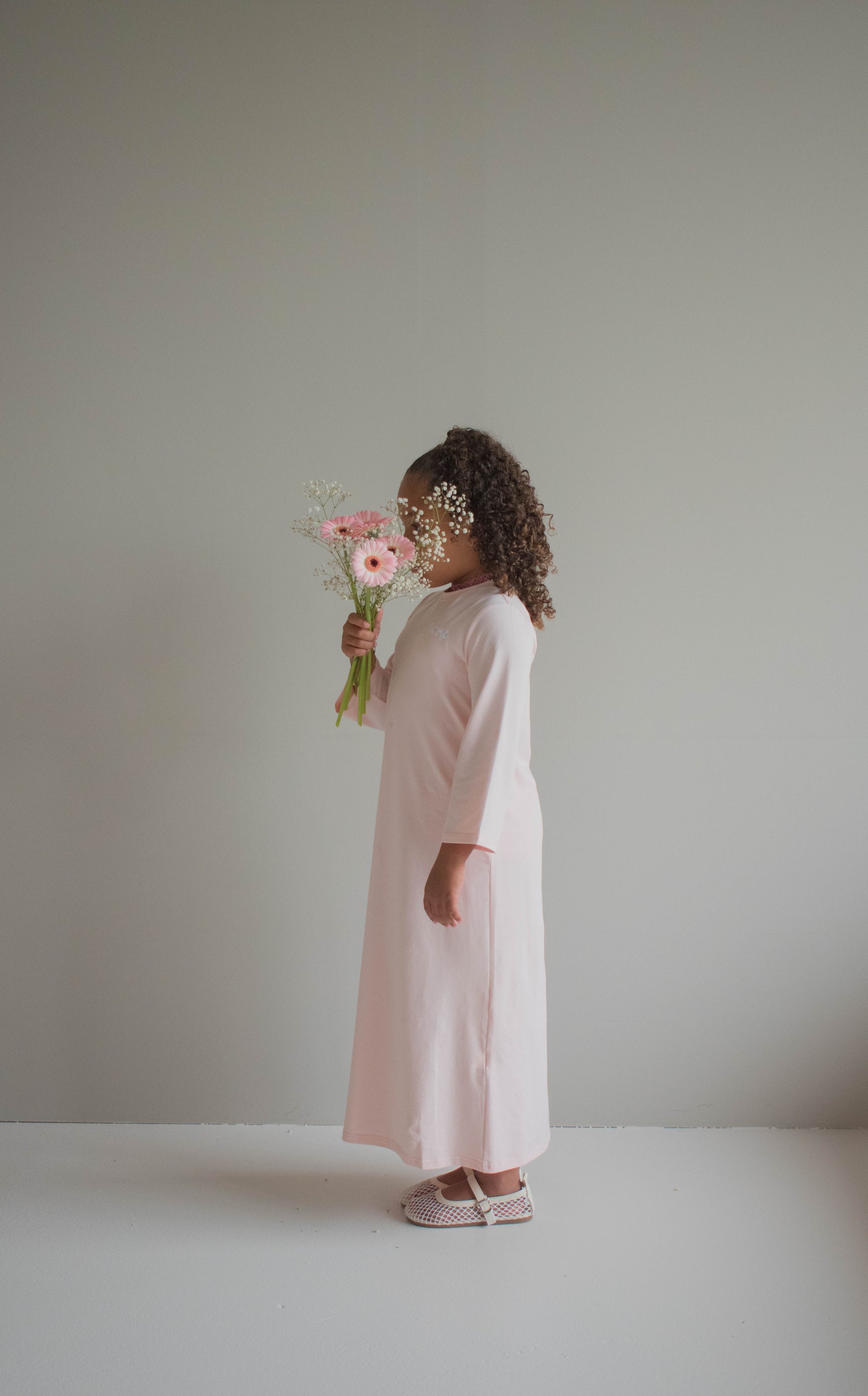 NaNa Comfy Kids Dress- Pastel Pink